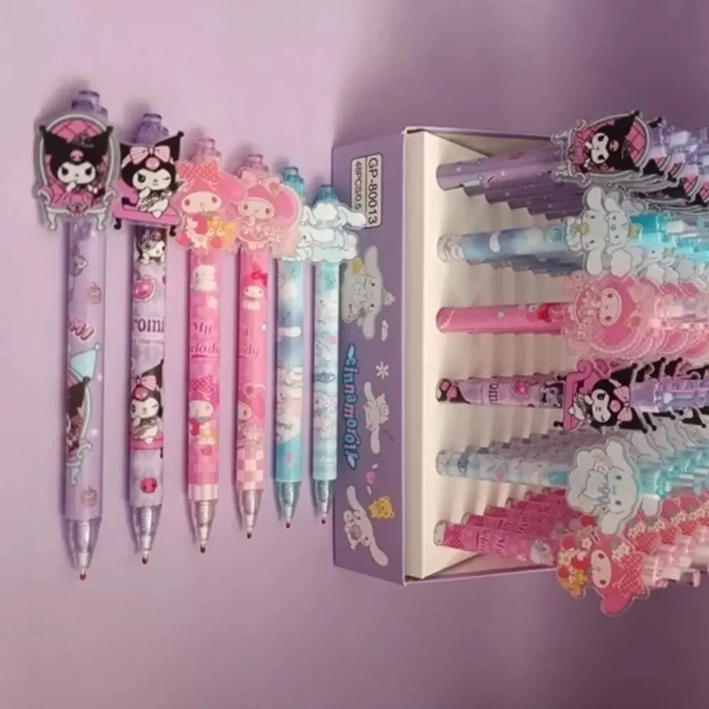 6 Sanrio Retractable Gel Ink Pens My Melody Kuromi Cinnamoroll New Set